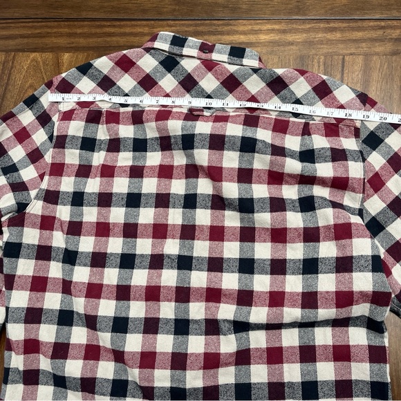 Fjallraven Skog Shirt Mens Flannel Button Front Size XL Slim Fit Dark Garnet-Fog - Picture 7 of 10